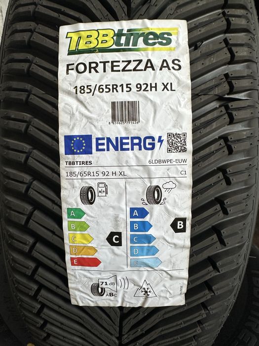 Нови всесезонни гуми TBB TIRES FORTEZZA AS 185/65R15 92H XL 1856515