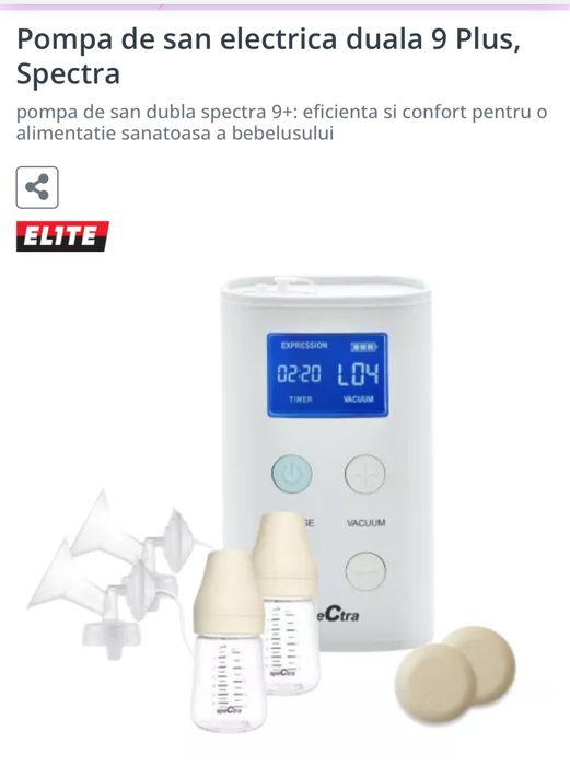 Pompa de san electrica duala 9 Plus Spectra