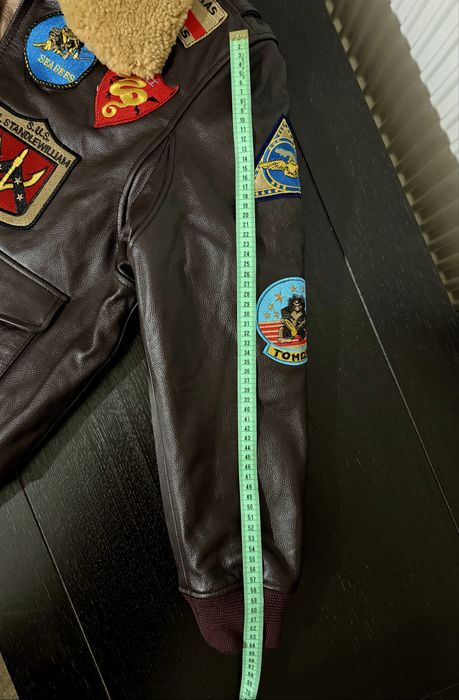 Geacă piele bărbați, stil Aviator Top Gun