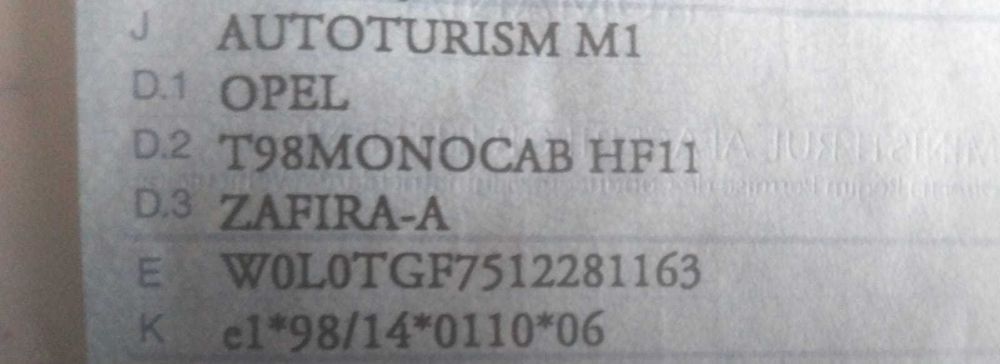 Vand Opel Zafira 7 locuri