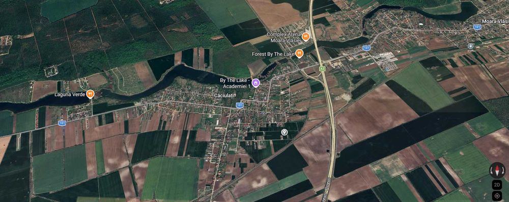 Teren Moara Vlasiei 1500mp 25 m deschidere 60 m latime