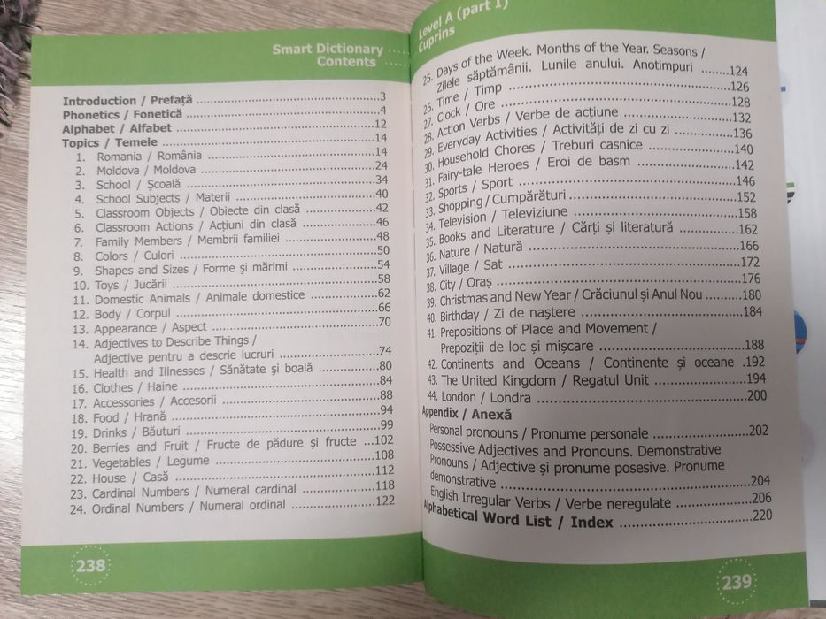 Dicționar englez - român nivel A1