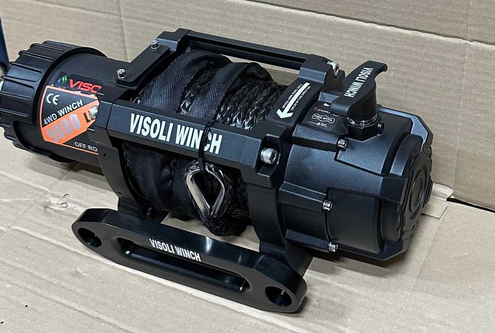 Troliu auto Visoli electric 9000lbs/4090kg sufa sintetica