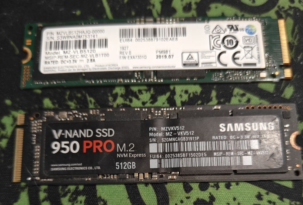 Samsung NVMe SSD 512gb