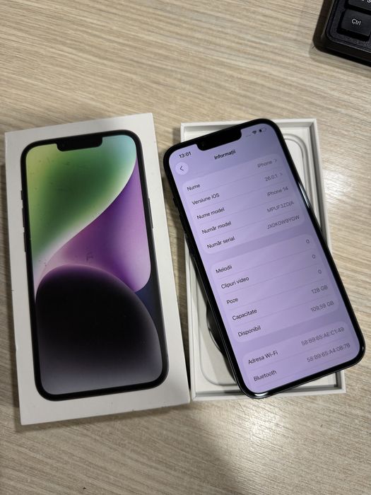 iPhone 14, 128GB, 5G, Midnight!!!