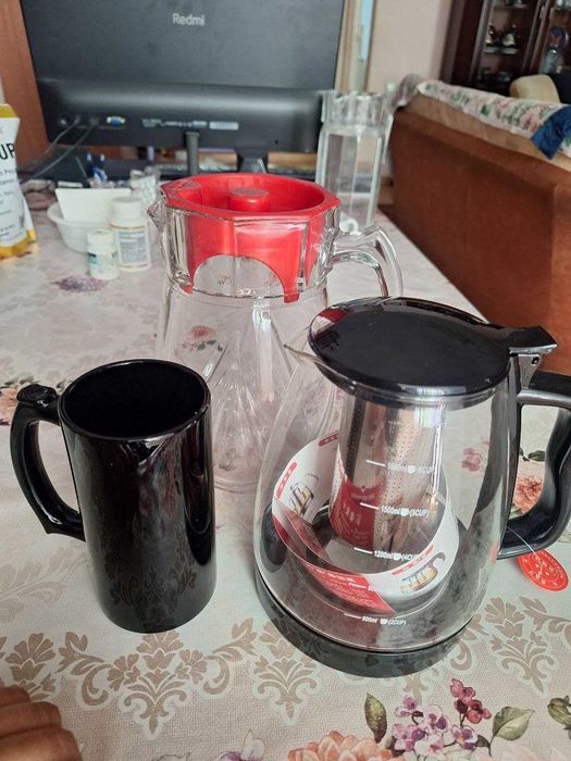 Бокал, чайник, всё новое