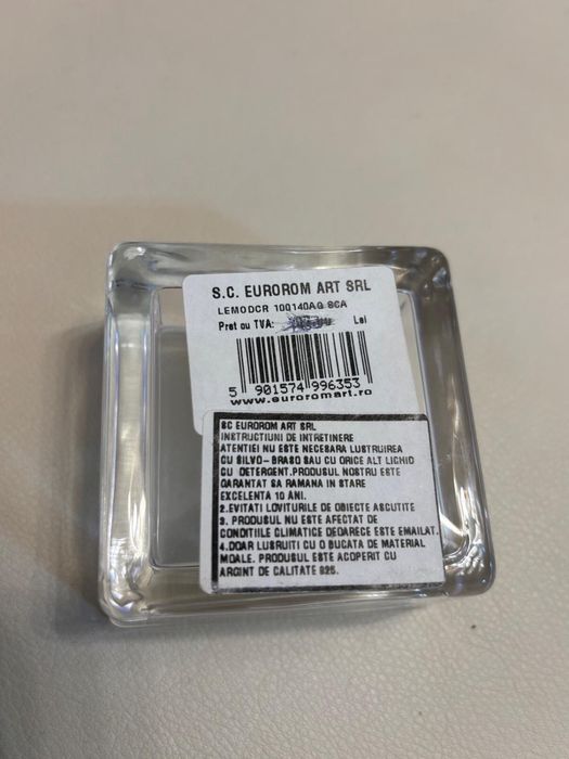 Bomboniera / cutie Cristal, cu elemente de argint