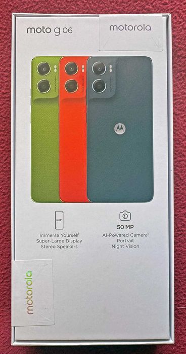 Смартфон Motorola G06 Dual SIM, 64GB, 4GB RAM- Запечатан - ГАРАНЦИЯ А1