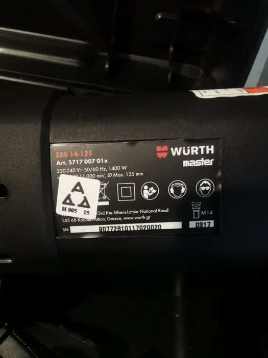 Wurth нов ъглошлайф