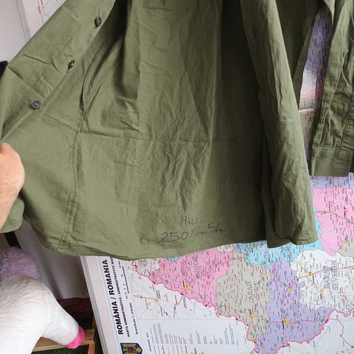 Camasa cu epoleti. Maneca lunga. Militara, culoare Olive. Masura 38-40