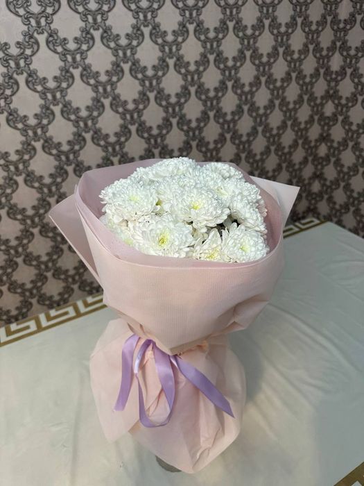 Хризантемы кустовые, пышные и свежие