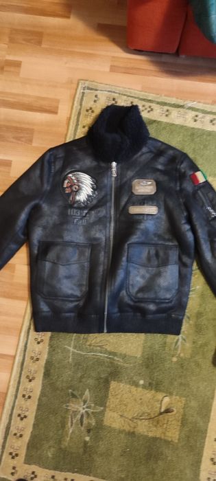 Cojoc Geaca iarna imblanit model deosebit aviator cu model spate L, XL