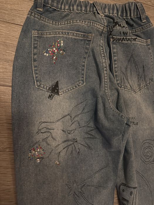 Дънки с декорации  BB