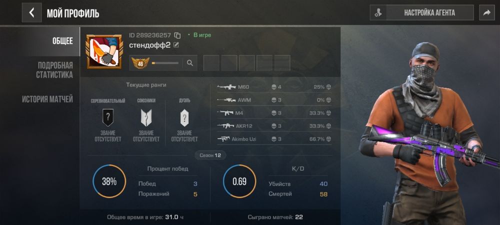 Продам аккаунт стендофф2
