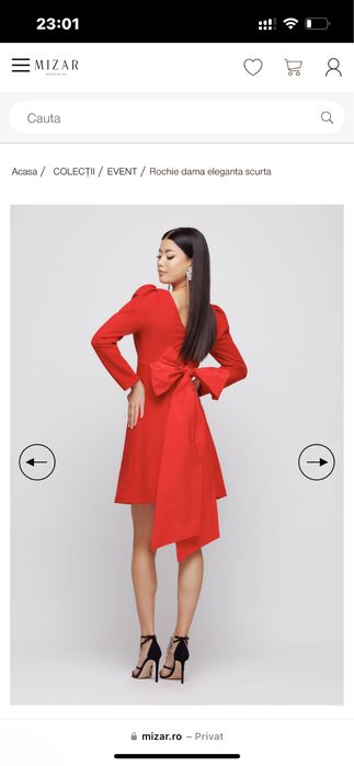 Rochie mini cu spatele gol si funda