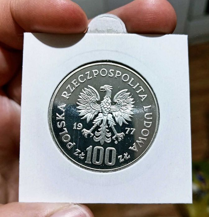 Сребърни 100 злоти 1977 г.