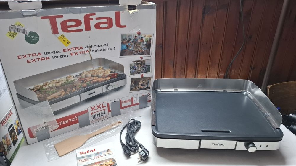 Tefal електрическа скара Maxi Plancha CB690, черен/стомана, 2.300W