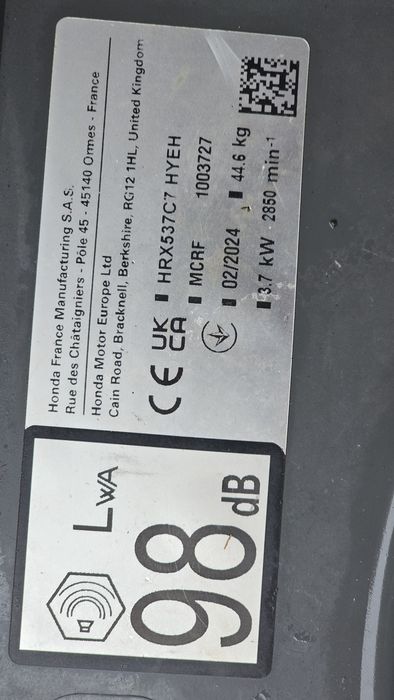 Mașina de tuns iarba / gazon Honda HRX 537