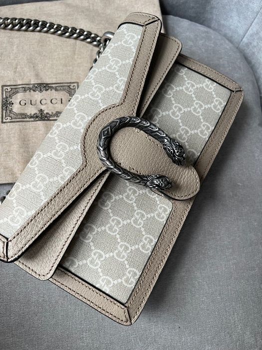 Чанта Гучи / Gucci Dionysus Small GG Bag – Beige/White