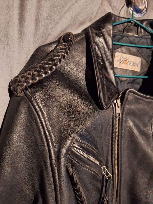 Cowhide leather jacket