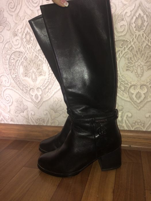 Продам сапоги. Кожаные. Европейка.