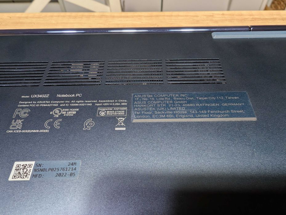 Laptop ASUS Zenbook 14 OLED UX3402ZA, Intel® Core™ i7-1260P, 14", 2.8K