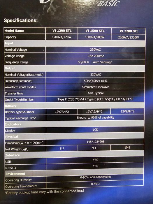 UPS Powerwalker VI 2200 STL