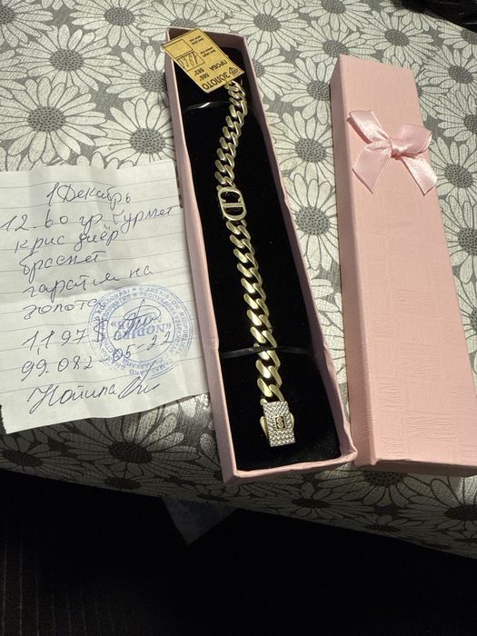 585 yangi gurmet+CD braslet quyma 12.60gr