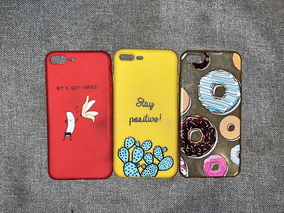 Чехлы на iPhone 7+/8+ б/у по 600 тг