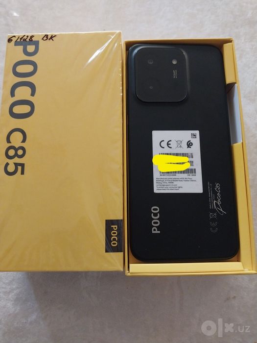 POCO C 85 6/128GB. Yangi. Full komplekt.