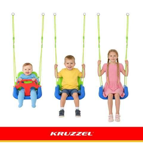 Домашна детска люлка за двор и градина / Бебешка люлка 3 в 1 - 3 цвята