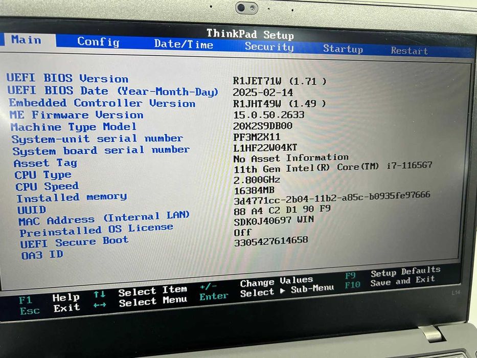 Laptop SH Lenovo Thinkpad L14 gen 2 i7-1165G7 16gb RAM ssd 512gb NVME