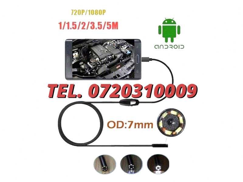 Camera Endoscop Foto / Video Diametru 5.5Mm , Fir Adaptor De Semnal 2M , Waterproof Pentru Conectare Echipamente Compatibile