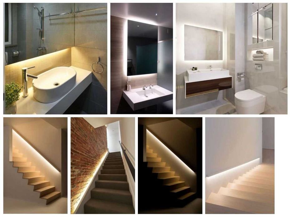 BANDA LED alb rece blat mobila BUCATARIE dulap BAIE cu SENZOR MISCARE