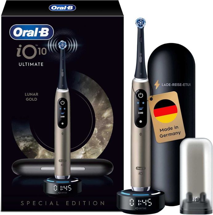 Електрическа четка за зъби ORAL B IO 10 GOLD BLUETOOTH, ЗЛАТЕН, лек козметичен ДЕФЕКТ