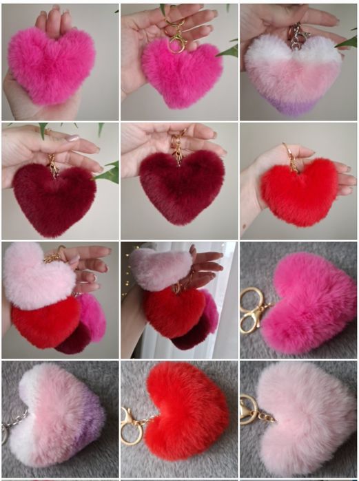 Брелоки сердечки на 14 февраля