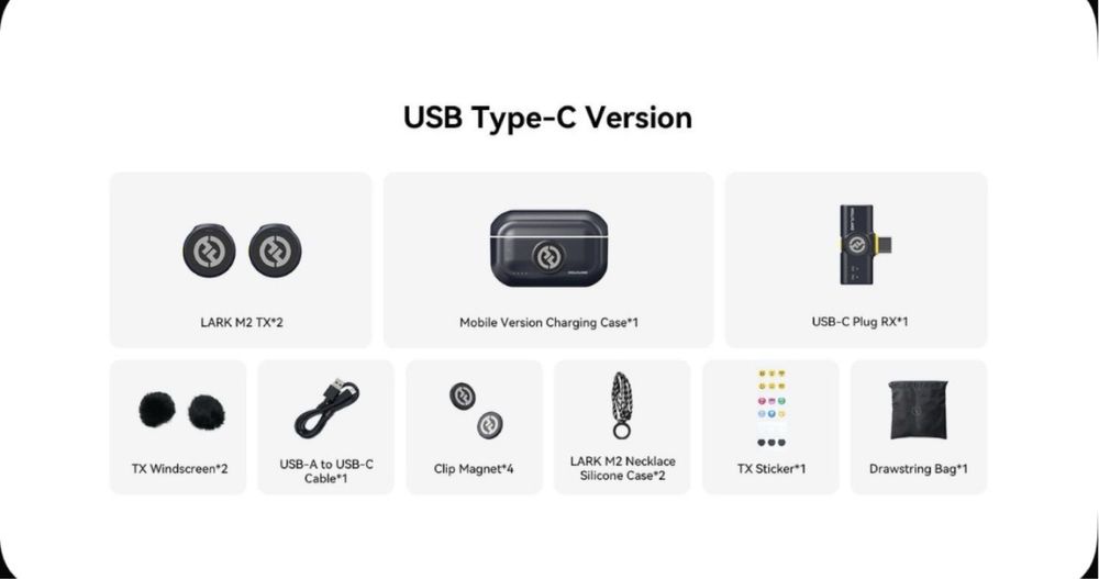 Hollyland Lark M2 Type-C — беспроводной петличный микрофон