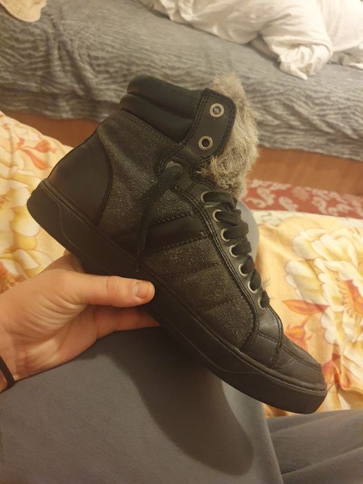 Moncler High-top Sneakers With Fur