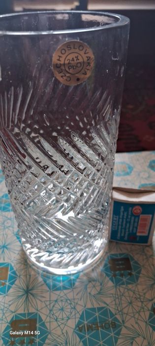 Новая Оригинал хрустальная ваза Богемия Чехия