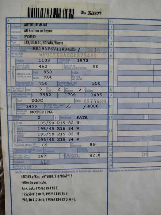 Ford fiesta 2014 avariat