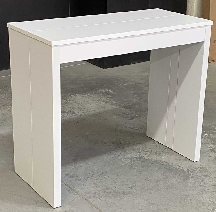 Consola extensibila alba - noua, in colet, 90x44/108/172x77.5