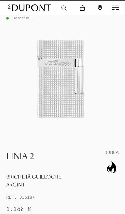 Bricheta Dupont Guilloche Argint