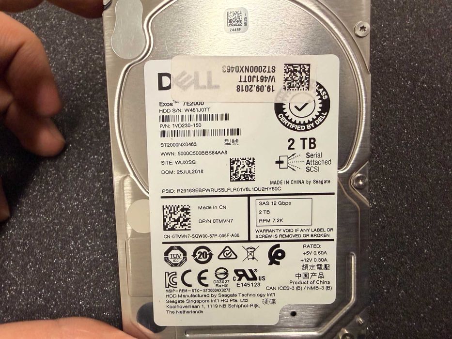 Dell Seagate ST2000NX0463 2TB 7.2K SAS 12Gb/s 2.5" enterprise хард диск