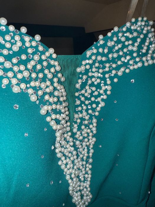 Rochie Elegantă - Verde smarald, ocazii speciale, marime 42/XL