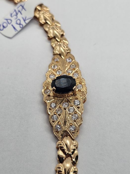 Vand bratara din aur 18 k cu safir 17.62 g cod 547