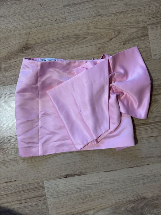 Розова сатенена пола Zara