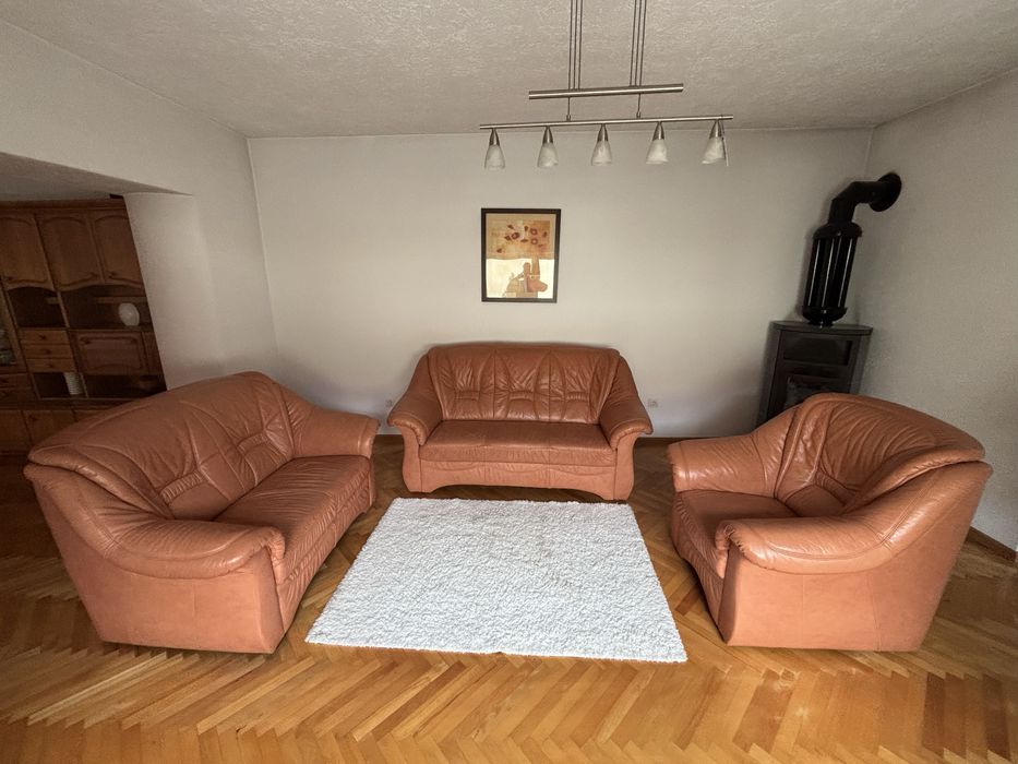 Canapele Piele Culoare Crem de vanzare