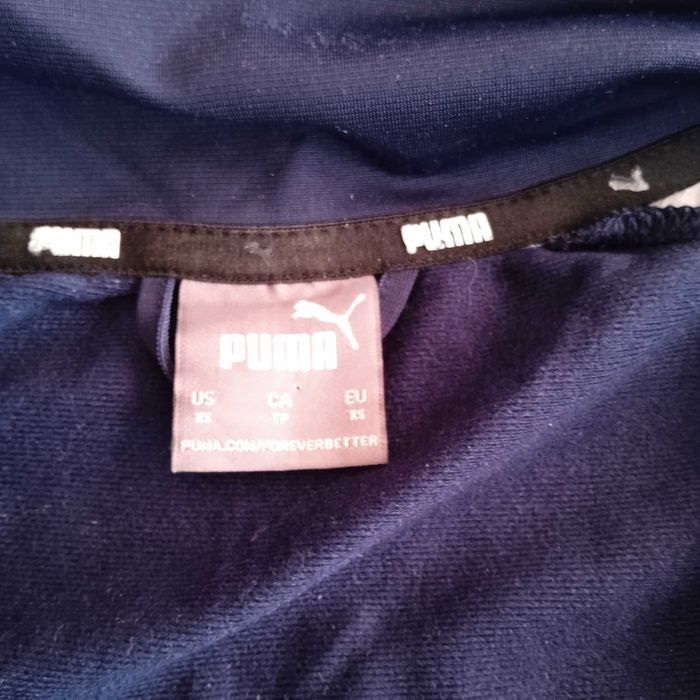 НОВА БЕЗ ЕТИКЕТ FRANCE PUMA Navy Blue Full Zip горница топ суичър худи Франция Пума