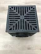 Дождеприемник пластиковый с решеткой чугунной  (Россия)