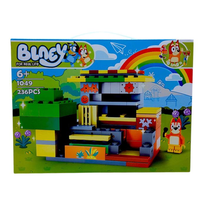 Детски конструктор Блуи и Бинго, 236 части Цветна къщичка